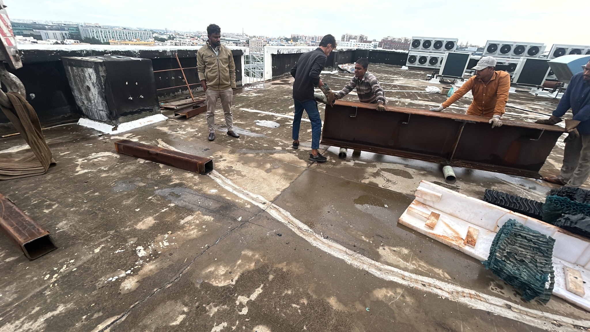 Recovered material prepared for handling